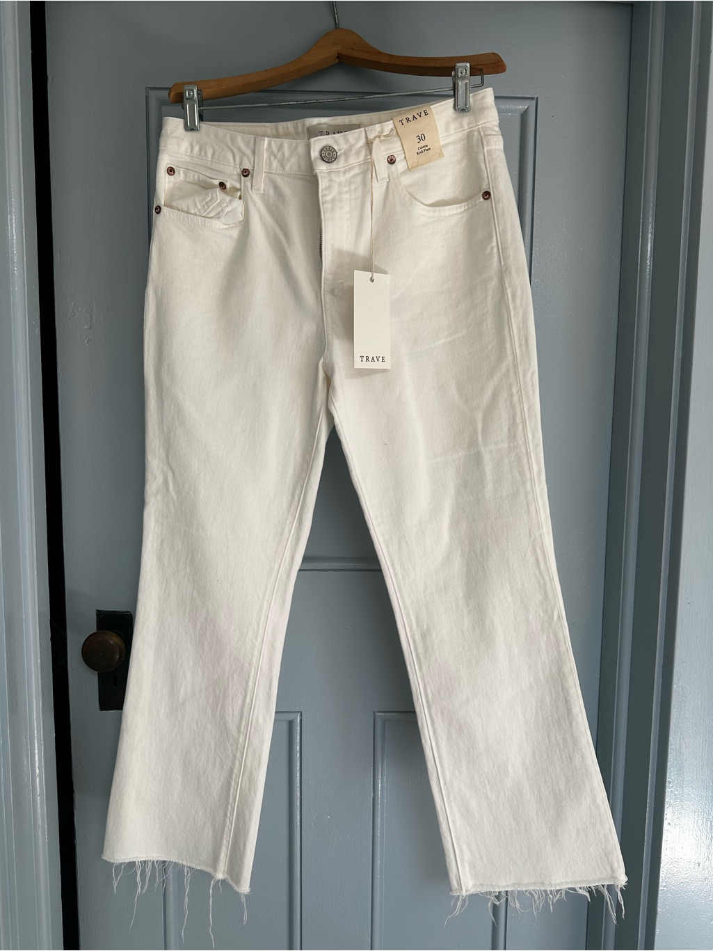Trave White Wide Leg Jeans